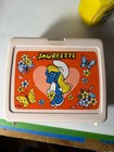 Thermos Smurfette Lunchbox   Smurfs Thermos Bottle Vintage Collectible