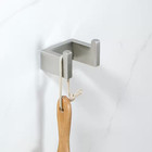 Double J-hook Robe towel Hook In Stainless Steel Brushed Nickel  2-pack 
