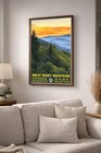 Great Smoky Mountains National Park Vintage Travel Poster Wall Art
