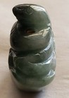 Jade Snake On Ingot Ojime Bead    Japanese  Miniature Figurine 1746