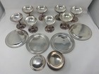 Intl Silver Co Silver Soldered Set     20pc Lot     Mcm Compotes Trays Bowls