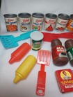 Vintage Play Food 24pc Lot Amsco Magnetic Cans Fisher Price 60s 70s 80s 90s 