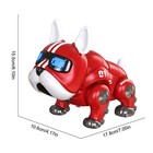 Dance Music Bulldog Robot Toy With Lights  Interactive Educational Toy For Kids