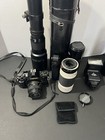 Vtg Camera Lot Canon A-1  Canon  Sigma  spiratone Lens   Sunpak Misc