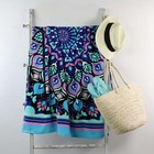Mainstays Beach Towel  Blue Medallion Print
