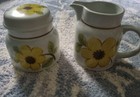 Royal Doulton Lambeth Stoneware Summer Days Sugar And Creamer Set