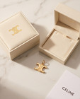 Celine Zipper Pull Stamped Gold 1 Inch