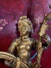 Beautiful Antique French Louis Xv Bronze Wall Sconces Putti Pair 19th C