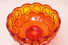 Vintage Fire Red orange 6 In Candy Dish - Rare Find 