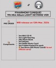 P1harmony Unique 9th Mini Album Light Keyring Ver mini Cd keyring book etc gift