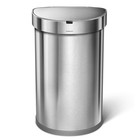 Simplehuman 45l   12 Gal Semi-round Automatic Sensor Trash Can  Brushed