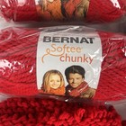 Bernat Softee Chunky Yarn Lot 5 Skeins Acrylic Red Orange Blue Burgundy New used
