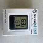 Geevon 22504 Black Mini 3 Pack Humidity Gauge Indoor Thermometer With Battery