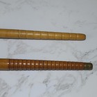  lot Of 2  Vintage Wooden Spools Bobbins Loom Yarn Spinning Weaving Ex Con