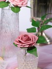 50pcs Artificial Flower   real Touch Foam Roses W stem Diy For Wedding Bouq