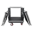 Sound Town 10u Rack road Case   With 21    Depth  Casters  Plywood  strc-10uw 