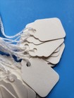 1000 Blank White Merchandise Price Tags With Strings Size  6 Retail Strung Label