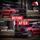 American Modified Armor Grille Compatible With 2021-2023 Ford F150  Glossy Black