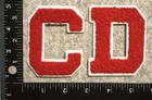 Red Alphabet Varsity Letters Patch Letterman Jacket Embroidered Iron-on Jersey