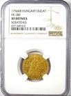 1756 Hungary Gold Ducat Coin Fr-180 - Certified Ngc Xf Details  ef  - Rare Type 