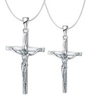 925 Sterling Silver Tarnish-free Large Crucifix Cross Pendant necklace Chain B4j