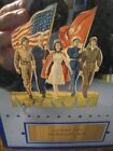 Vintage Ww2 Era Patriotic Mirror With Thermometer Milwaukee Wi  7  X 6  