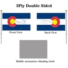 Jayus Double Sided Colorado Sates Flags 3x5 Ft Outdoor - Vivid Colors 3ply Co
