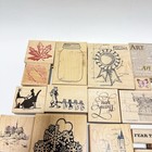 Vintage Wood Rubber Stamps Huge Lot New   Used 90  Stamps Stampin Up Mixed Theme