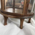 Vtg Curio Cabinet With Curved Windows 22    Tall X  12    Wide Mirrored Glass Shelf