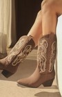 Vintage Inspired Rodeo Boots 10 Festival Western Cowgirl Brown