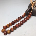 Tibetan  Buddhism Banded Oily Old Agate Dzi Beads Prayer Totem Amulet Bracelet