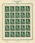 Stamp Germany Poland General Gov t Mi 117-9 Sheets 1944 Wwii Hitler Set Mnh