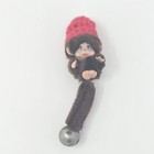 Vintage Monchichi Style Mini Monkey Doll 3 Inches With Hat Read