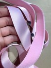 Vintage Velvet Rayon Satin Back Ribbon 1  Baby Pink 1yd Made In France