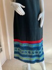Vintage Sapa Northern Vietnam Shift Aline Midi Dress Cotton Silk Blend Size Xl 