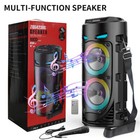 Loud Bluetooth Speaker Portable Wireless Boombox Aux Rechargeable Stereo System