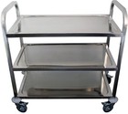 Commercial Stainless Steel 38 x20   3 Shelf Utility Kitchen Metal Cart On Wheels