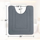  memory Foam U-shaped Toilet Rugs 24x20  Super Soft Absorbent Contoured Bathro  