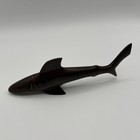 Hand Carved Wooden Shark Figurine Dark Wood  10    Long