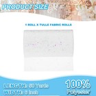 Tulle Fabric Rolls 6  By 50 Yards Fabric Spool Tulle For Diy  Cream White