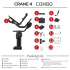 Zhiyun Crane 4 Combo 3axis Handheld Gimbal Stabilizer For Dslr Mirrorless Camera