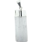 Selenite Pendant With Silver Cap To Clear Negative Energy 