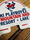 Vtg Playboy Lake Geneva License Plate Topper - Early Hefner Playboy Sign      Wi