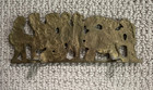 Antique  Brass Erotic Figure Hand Carved Plaque Indian Ellora Cave Art