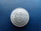 Germany 1937 Silver Coin 5 Reichsmark Mark A Berlin With Largest Swastika   Mx9