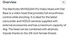 New Manfrotto Mvh502ah Pro Video Head W  Flat Base For Cameras Camcorders Nib 