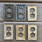 Vintage Decorative Floral Metal Wall Outlet Plate Cover Lot Of 6