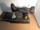 C1937 Singer Feather Weight 221-1 Portable Electric Sewing Machine W carry Case