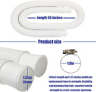 2 Pack Pool Pump Replacement Hose 1 25  Diameter  59  Long Pool Filter Replaceme