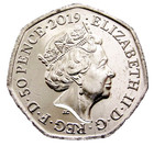 Great Britain Elizabeth Ii 2019 50 Pence  Paddington Bear At The Tower  Unc